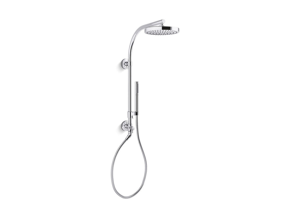 KOHLER K-76474 HydroRail-R Awaken Shift Ellipse Arch shower column kit with rainhead and 2.0 gpm handshower, polished chrome