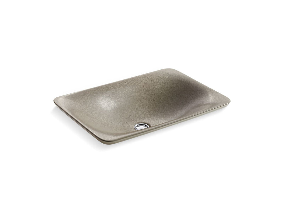 KOHLER K-77716 Carillon 21-1/4" rectangular drop-in bathroom sink, no overflow, oyster pearl