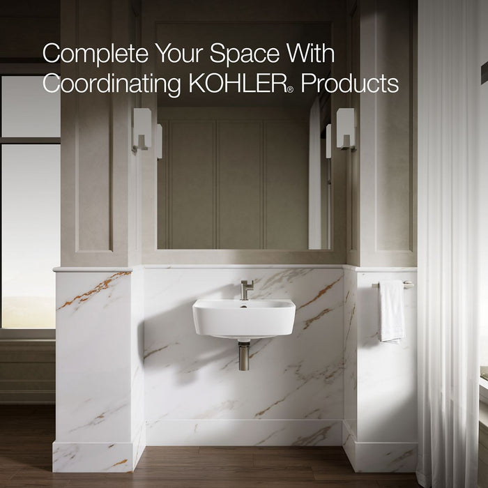 KOHLER K-77767-1 ModernLife 21-3/4" rectangular wall-mount bathroom sink