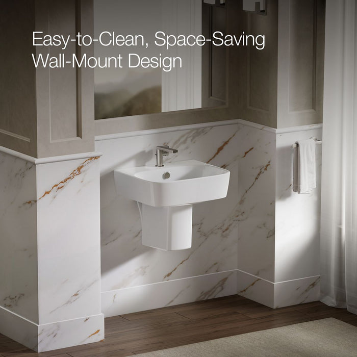 KOHLER K-77768-1 ModernLife 21-3/4" rectangular wall-mount bathroom sink