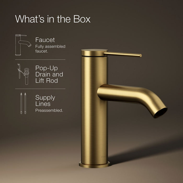 KOHLER K-77958-4A Components Single-handle bathroom sink faucet, 1.2 gpm