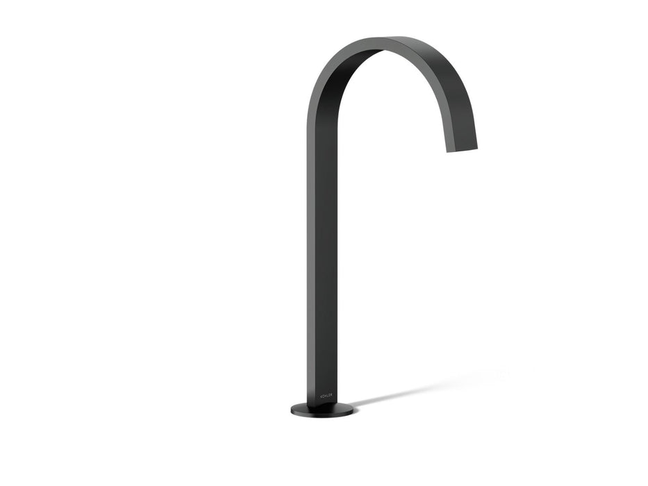 KOHLER K-77966 Components Bathroom sink faucet spout with Ribbon design, 1.2 gpm, matte black