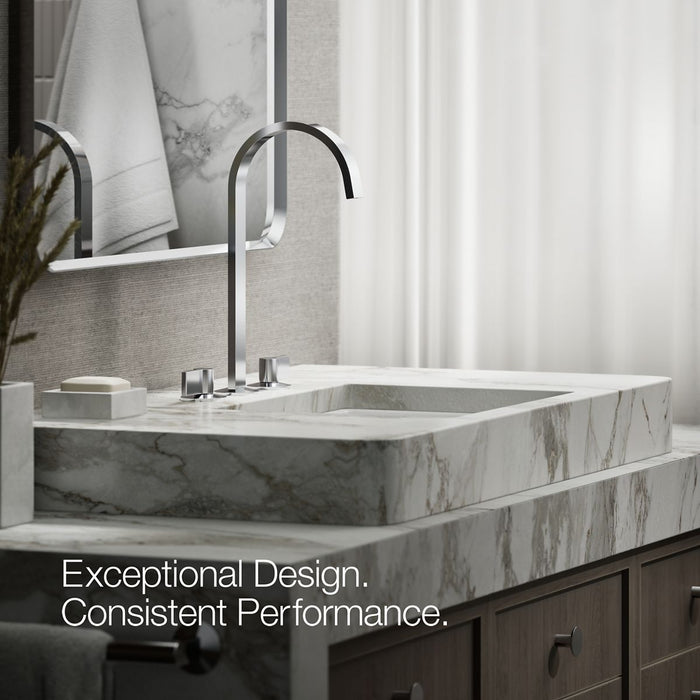 KOHLER K-77966 Components Bathroom sink faucet spout with Ribbon design, 1.2 gpm, polished chrome - view 5