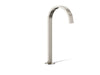 KOHLER K-77966 Components Bathroom sink faucet spout with Ribbon design, 1.2 gpm, vibrant polished nickel