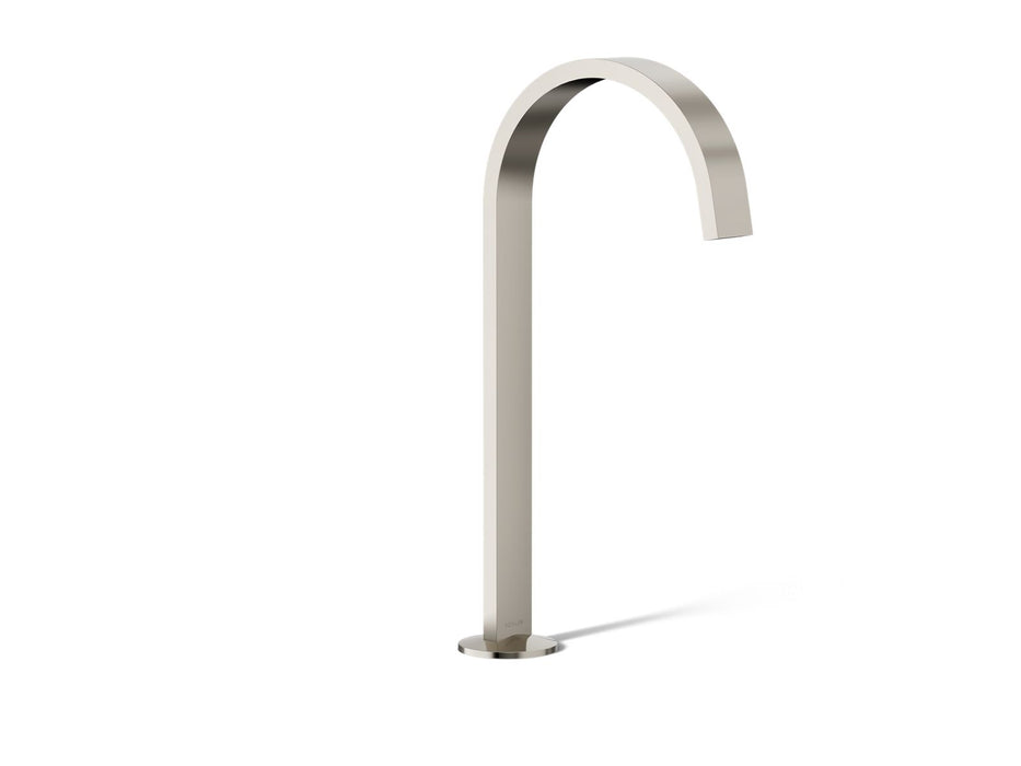 KOHLER K-77966 Components Bathroom sink faucet spout with Ribbon design, 1.2 gpm, vibrant polished nickel