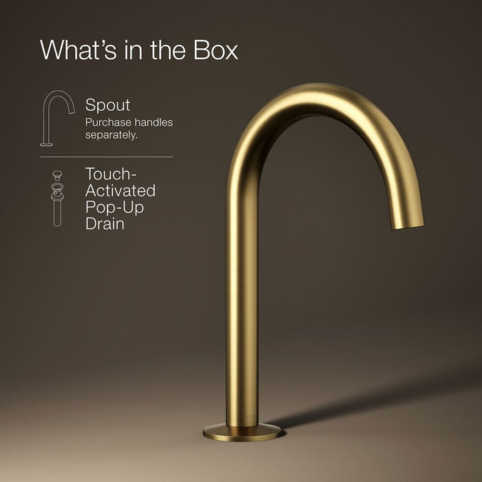 KOHLER K-77967 Components Bathroom sink faucet spout with Tube design, 1.2 gpm