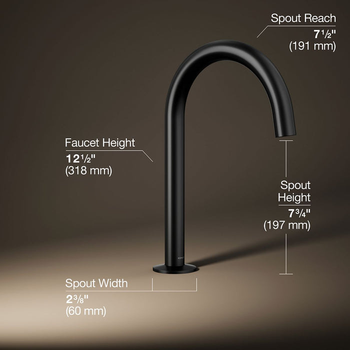 KOHLER K-77985 Components Deck-mount bath spout with Tube design