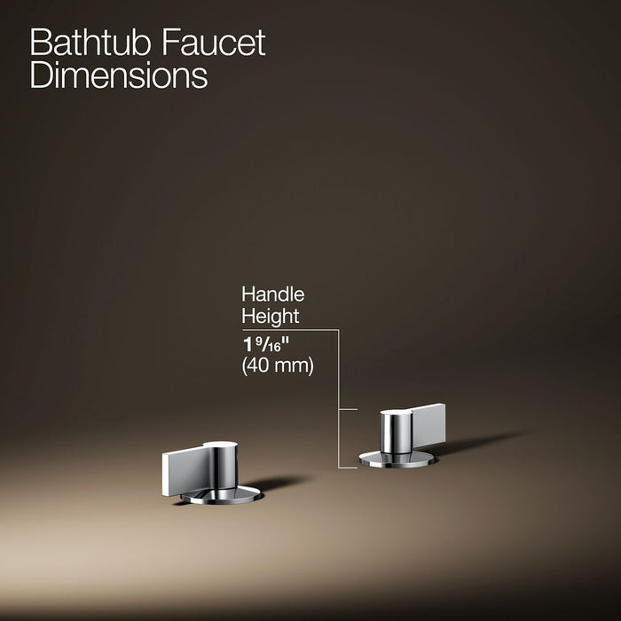 KOHLER K-77990-4 Components Deck-mount bath faucet handles with Lever design