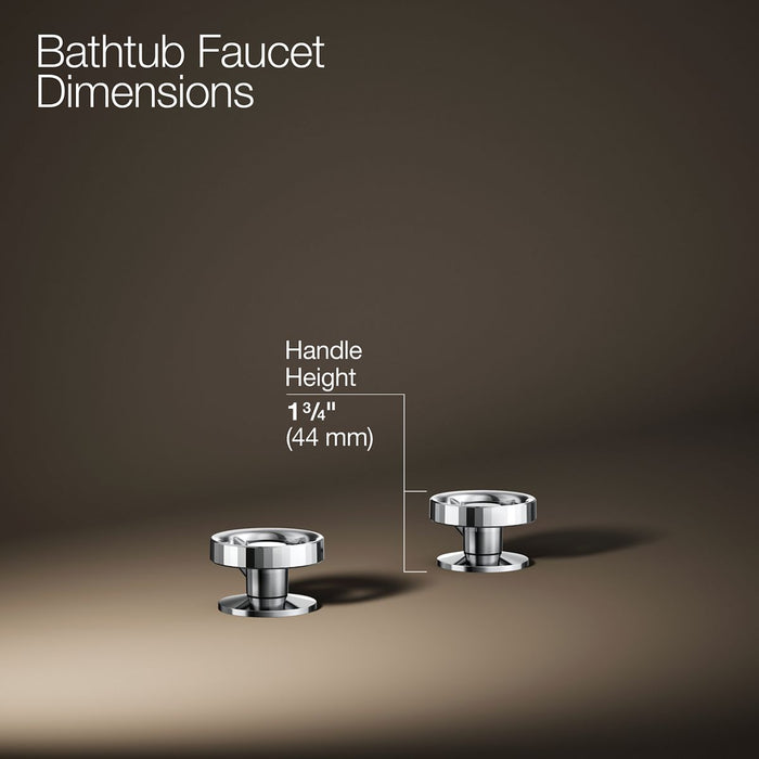 KOHLER K-77990-9 Components Deck-mount bath faucet handles with Industrial design