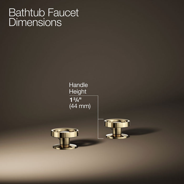 KOHLER K-77990-9 Components Deck-mount bath faucet handles with Industrial design