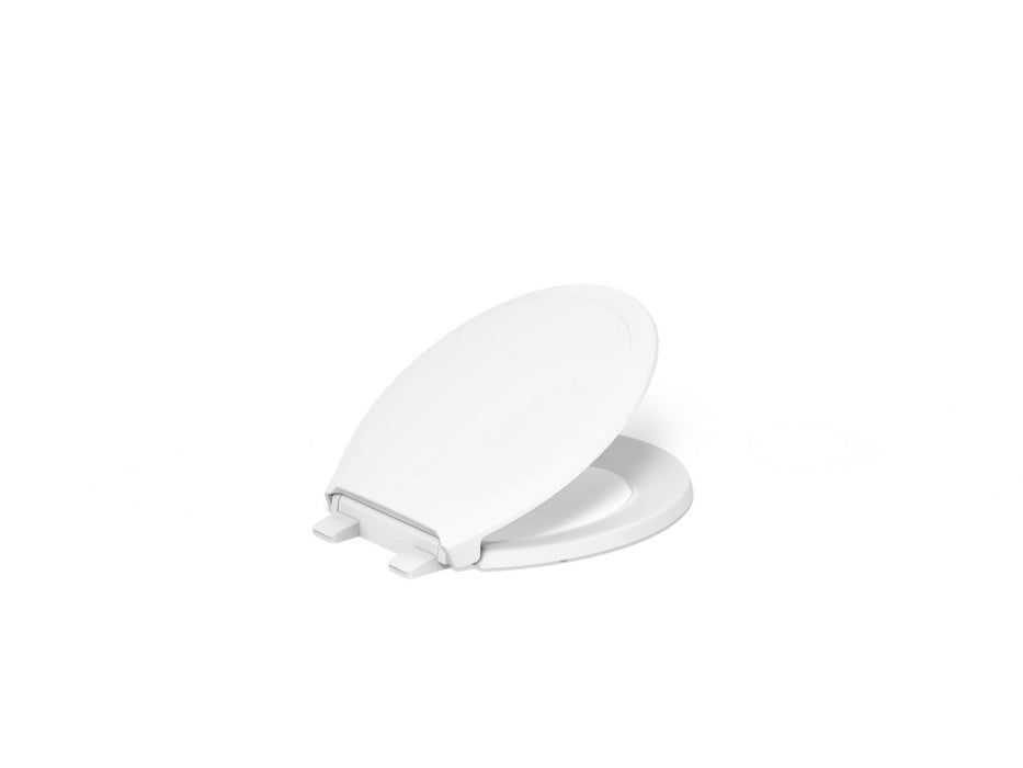 KOHLER K-78052-RL Rutledge ReadyLatch Quiet-Close round-front toilet seat, white