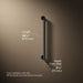 3/4 view of product with dimensions
