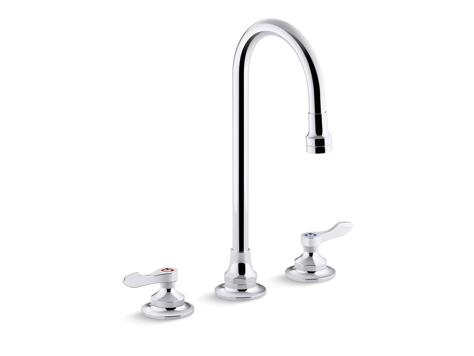 KOHLER K-800T70-4ANA Triton 0.5 gpm widespread bathroom sink faucet with aerated flow, gooseneck spout and lever handles, drain not included