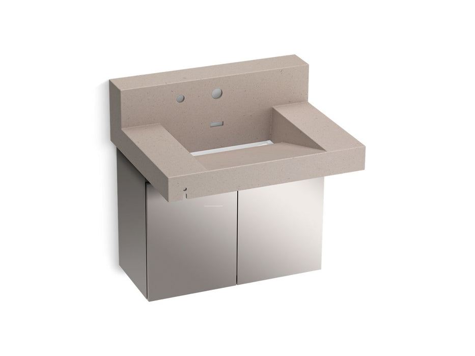 KOHLER K-81024-BSS Constellation 30" wall-mount lavatory system with backsplash