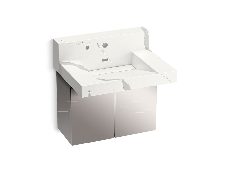 KOHLER K-81024-BSS Constellation 30" wall-mount lavatory system with backsplash