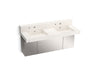 KOHLER K-81025-BSS Constellation 60" wall-mount basin lavatory system with backsplash, arrow root