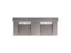 KOHLER K-81025-BSS Constellation 60" wall-mount basin lavatory system with backsplash, ash concrete