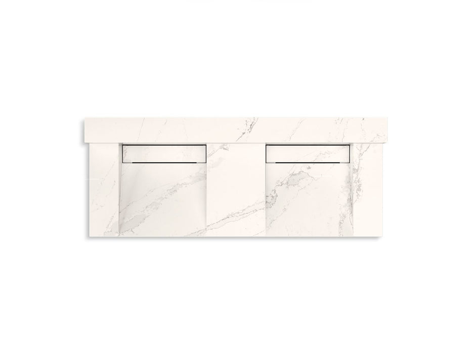 KOHLER K-81025-BSS Constellation 60" wall-mount basin lavatory system with backsplash, et cal gold