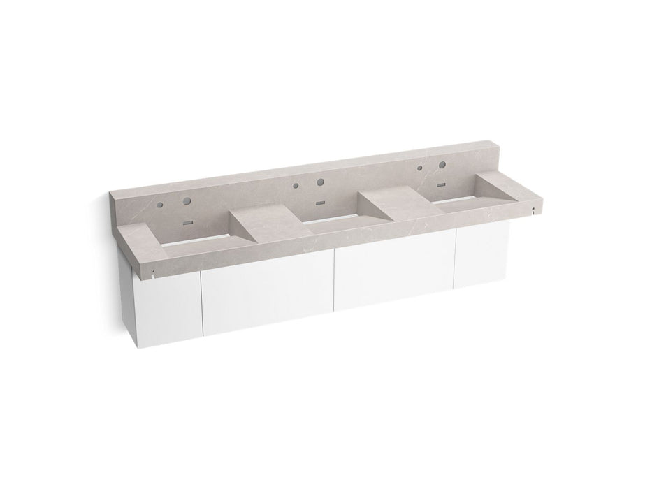 KOHLER K-81026-BPW Constellation 90" wall-mount basin lavatory system with backsplash