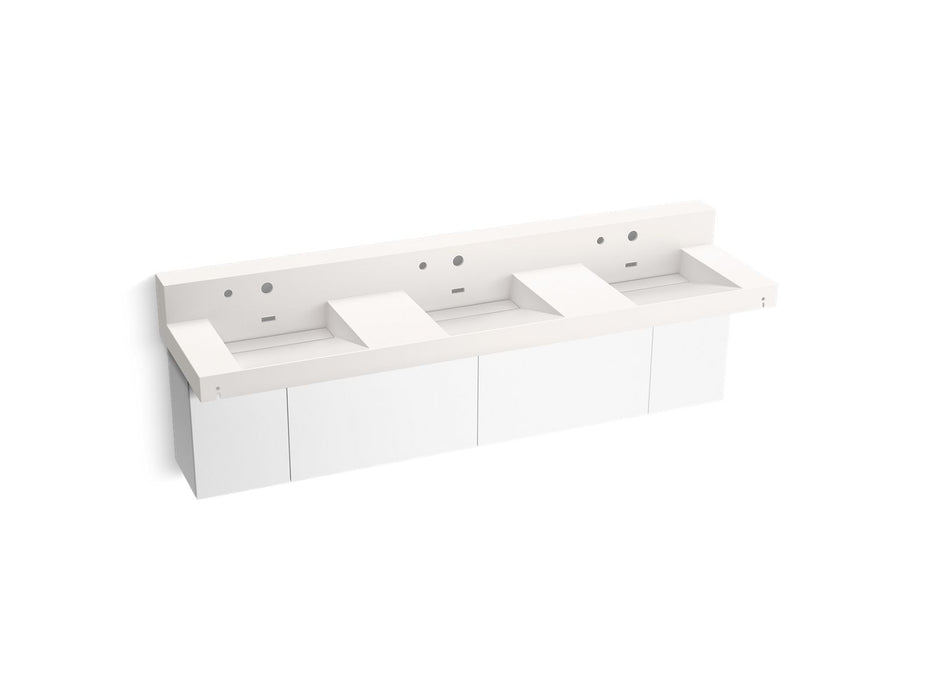 KOHLER K-81026-BPW Constellation 90" wall-mount basin lavatory system with backsplash