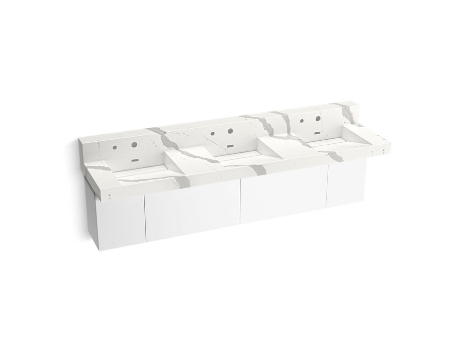 KOHLER K-81026-BPW Constellation 90" wall-mount basin lavatory system with backsplash