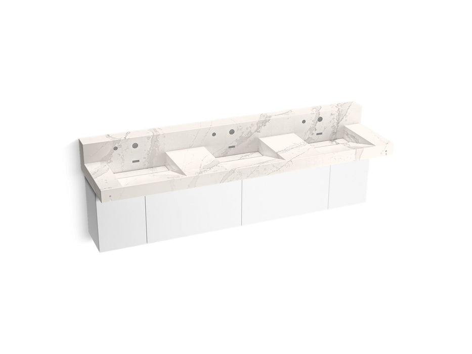 KOHLER K-81026-BPW Constellation 90" wall-mount basin lavatory system with backsplash