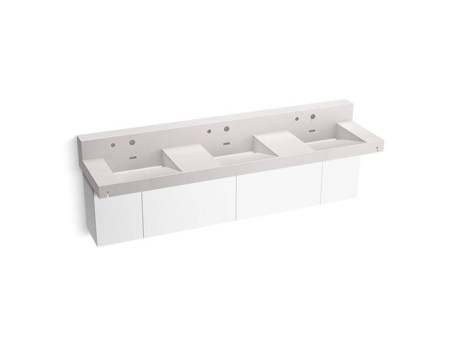 KOHLER K-81026-BPW Constellation 90" wall-mount basin lavatory system with backsplash