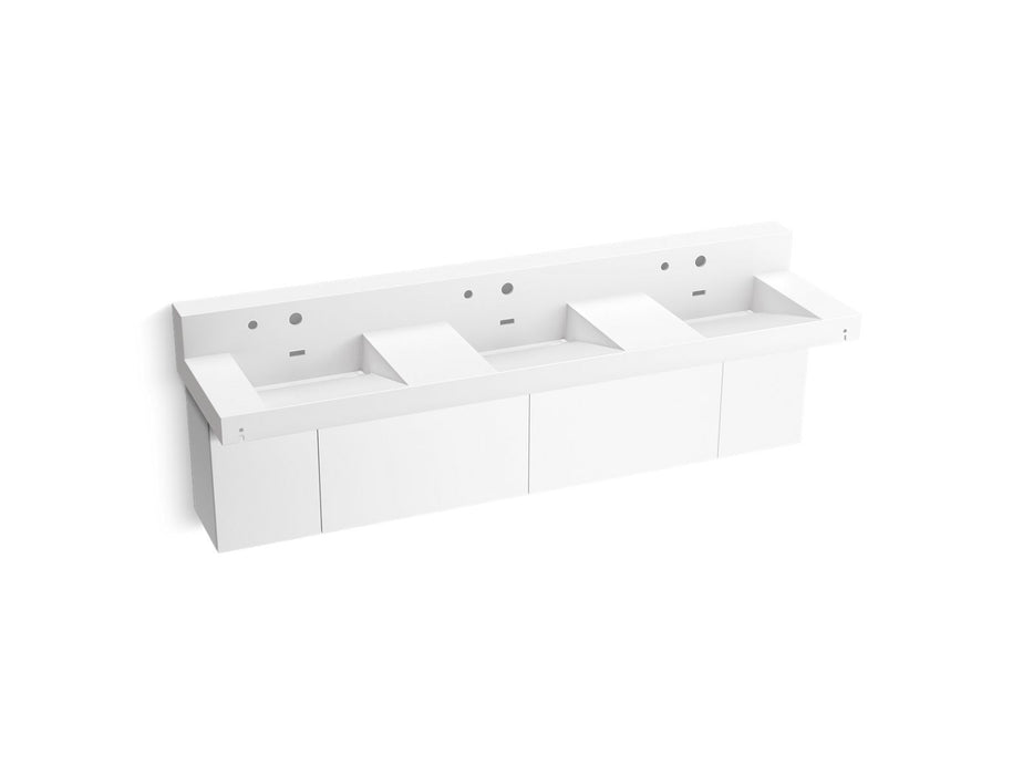 KOHLER K-81026-BPW Constellation 90" wall-mount basin lavatory system with backsplash