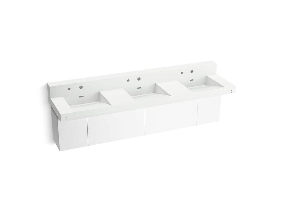 KOHLER K-81026-BPW Constellation 90" wall-mount basin lavatory system with backsplash
