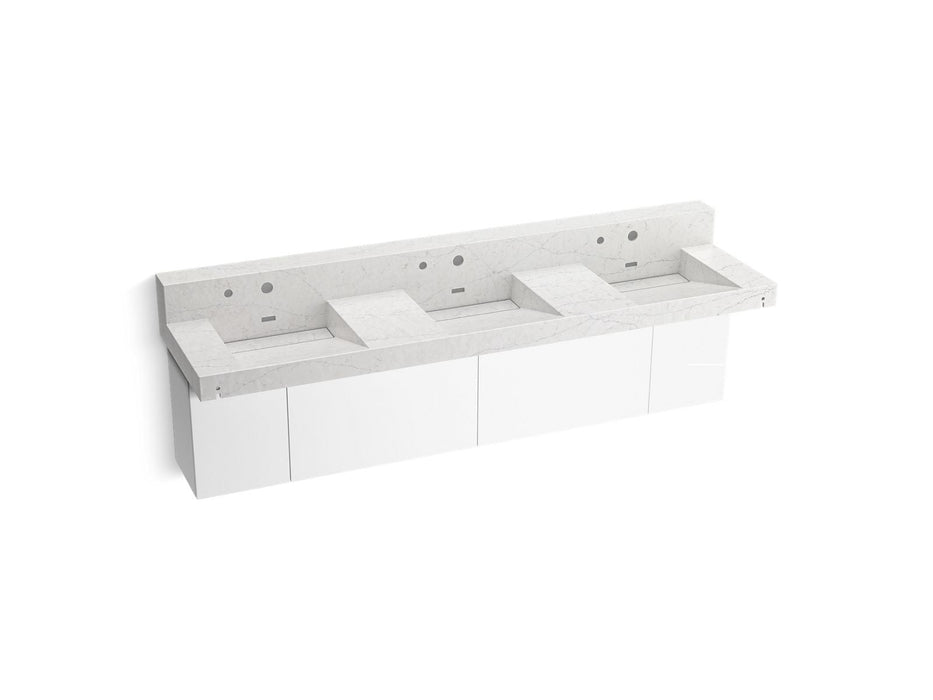KOHLER K-81026-BPW Constellation 90" wall-mount basin lavatory system with backsplash