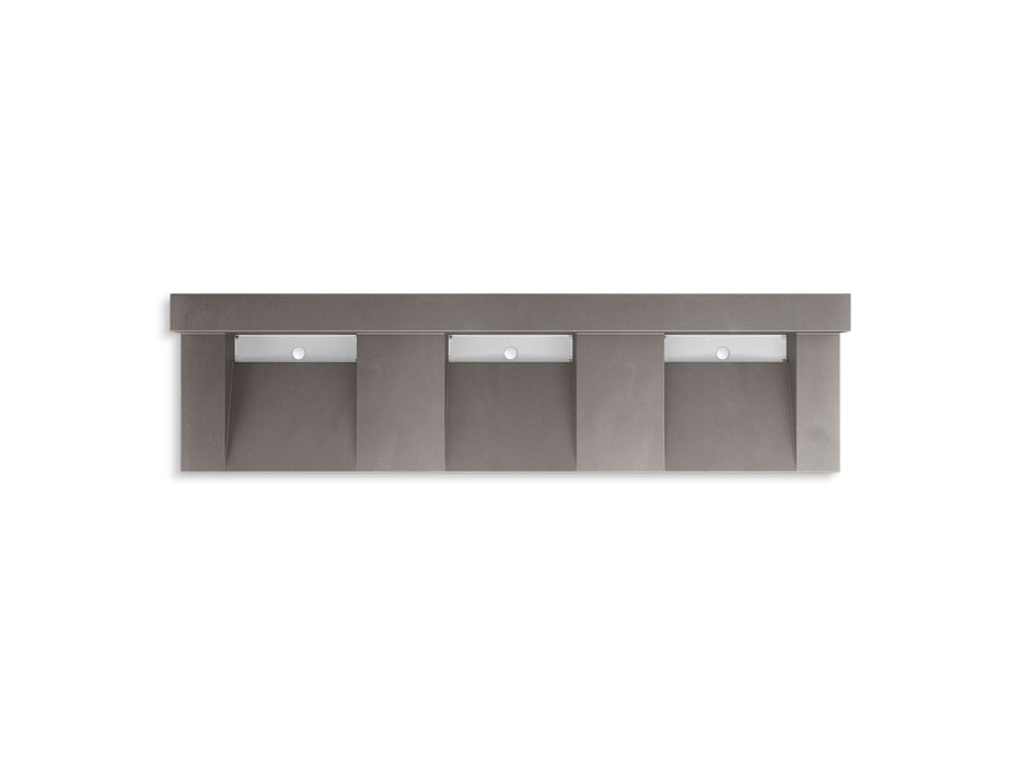 KOHLER K-81026-BSS Constellation 90" wall-mount basin lavatory system with backsplash, ash concrete