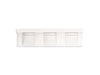 KOHLER K-81026-BSS Constellation 90" wall-mount basin lavatory system with backsplash, designer white