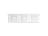 KOHLER K-81026-BSS Constellation 90" wall-mount basin lavatory system with backsplash, miami white