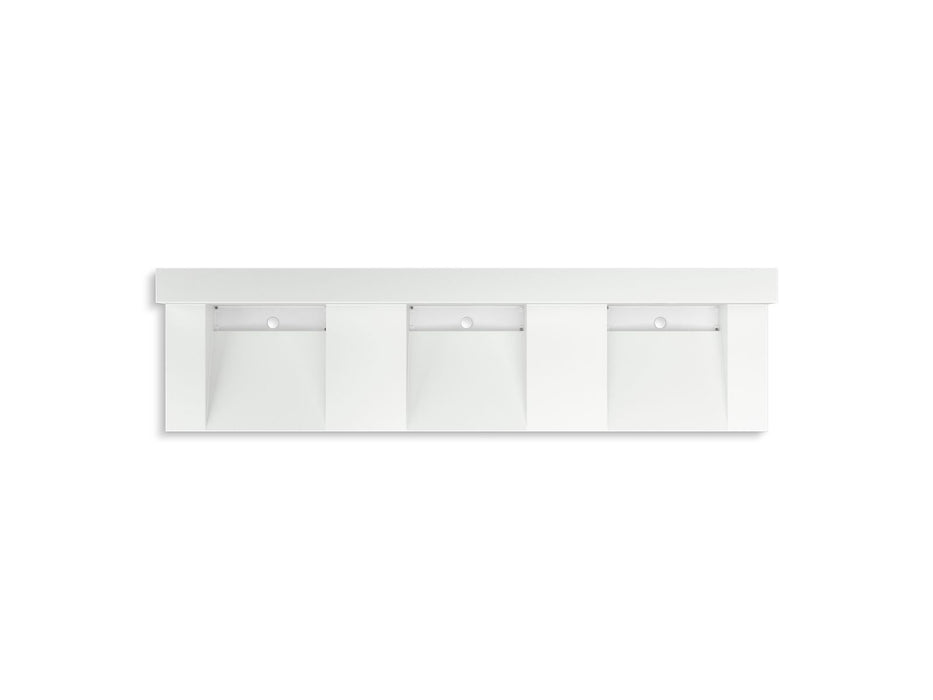 KOHLER K-81026-BSS Constellation 90" wall-mount basin lavatory system with backsplash, miami white