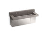 KOHLER K-81027-BSS Constellation 60" wall-mount trough lavatory system with backsplash, ash concrete