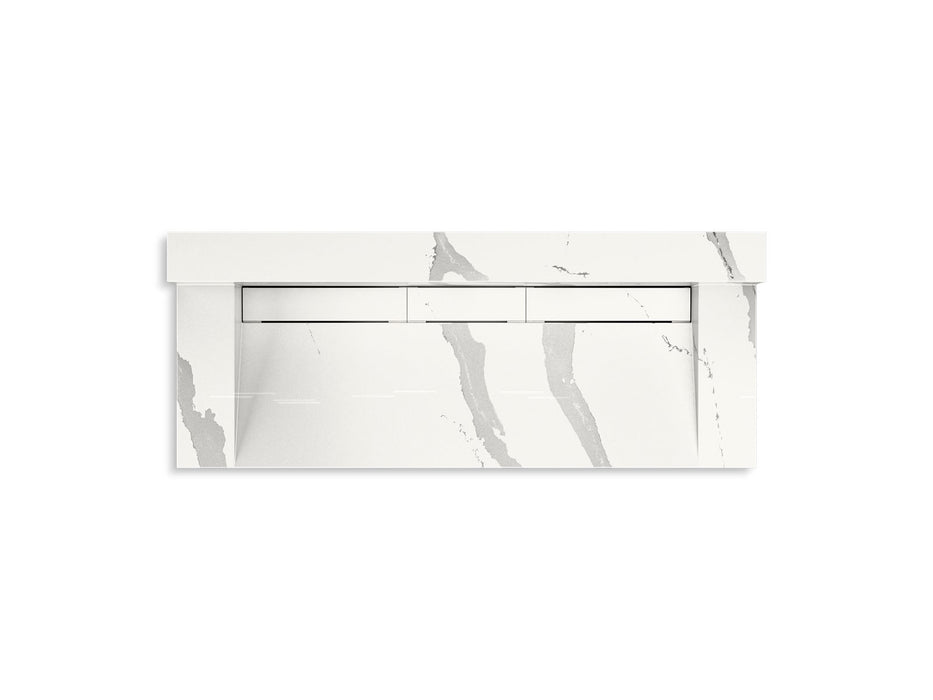 KOHLER K-81028-BPW Constellation 90" wall-mount trough lavatory system with backsplash