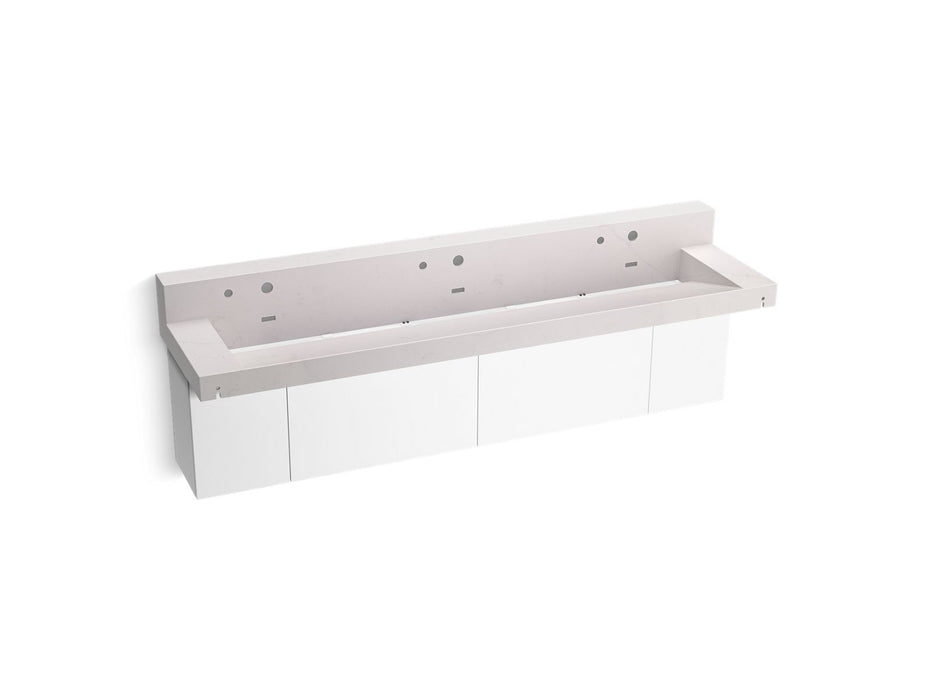 KOHLER K-81028-BPW Constellation 90" wall-mount trough lavatory system with backsplash