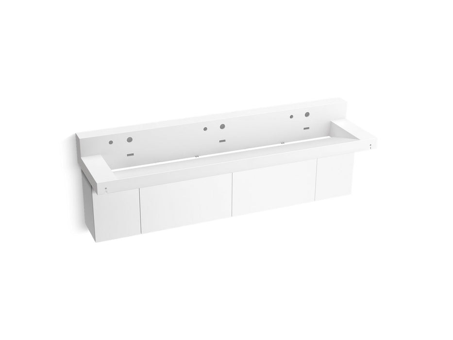KOHLER K-81028-BPW Constellation 90" wall-mount trough lavatory system with backsplash