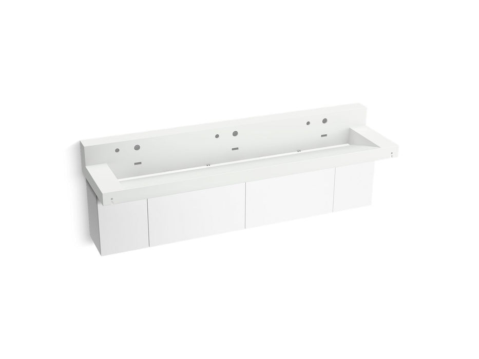 KOHLER K-81028-BPW Constellation 90" wall-mount trough lavatory system with backsplash