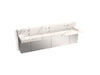 KOHLER K-81028-BSS Constellation 90" wall-mount trough lavatory system with backsplash, et cal gold