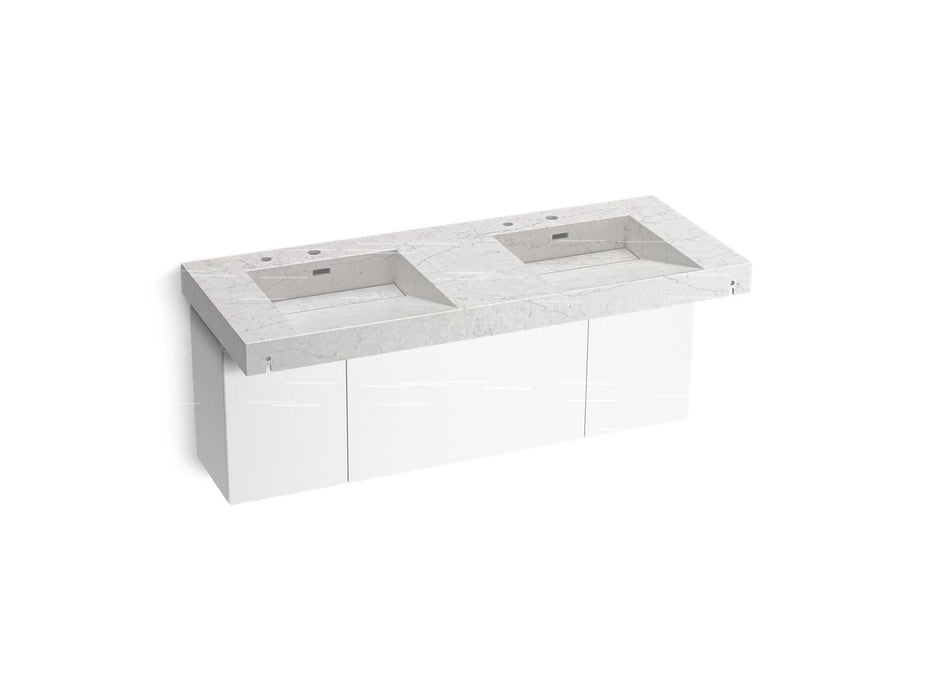 KOHLER K-81030-BPW Constellation 60" wall-mount basin lavatory system