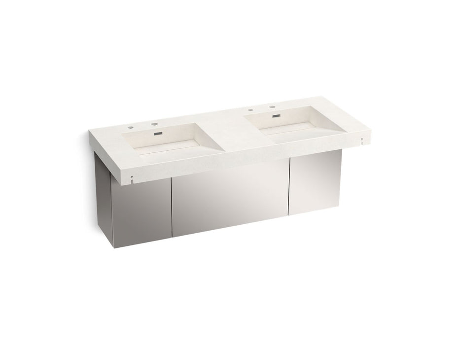 KOHLER K-81030-BSS Constellation 60" wall-mount basin lavatory system