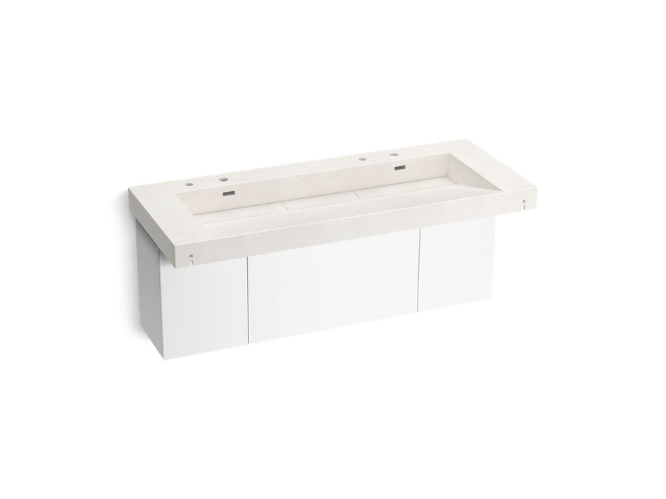 KOHLER K-81032-BPW Constellation 60" wall-mount trough lavatory system, arrow root