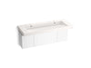 KOHLER K-81032-BPW Constellation 60" wall-mount trough lavatory system, designer white