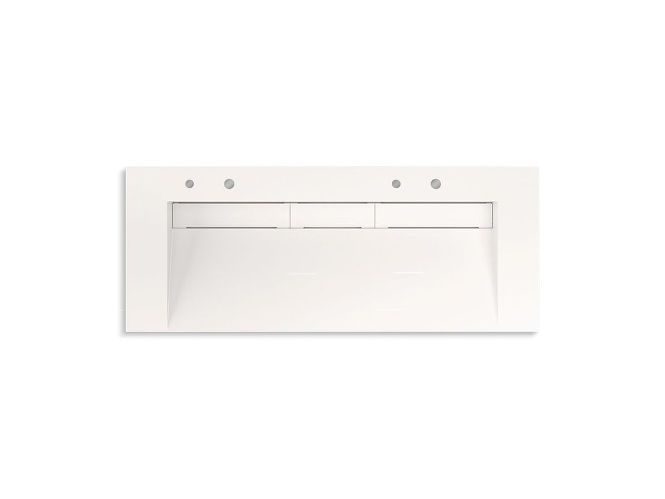 KOHLER K-81032-BPW Constellation 60" wall-mount trough lavatory system, designer white - view 2