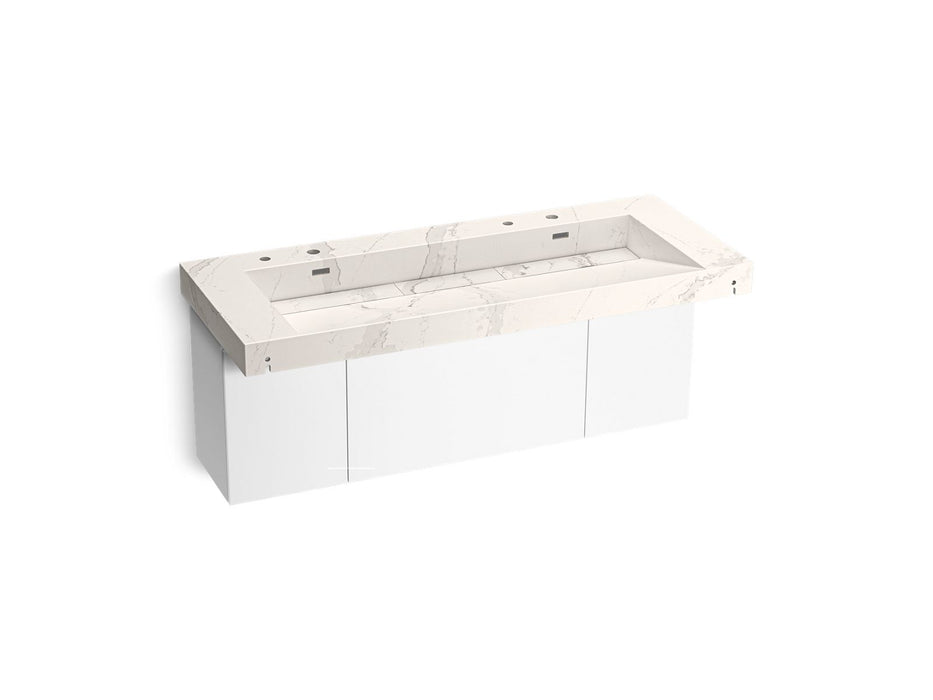 KOHLER K-81032-BPW Constellation 60" wall-mount trough lavatory system, et cal gold
