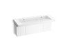 KOHLER K-81032-BPW Constellation 60" wall-mount trough lavatory system, glacier white