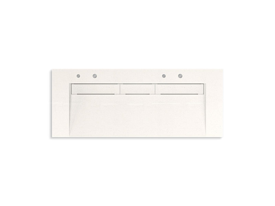 KOHLER K-81032-BSS Constellation 60" wall-mount trough lavatory system