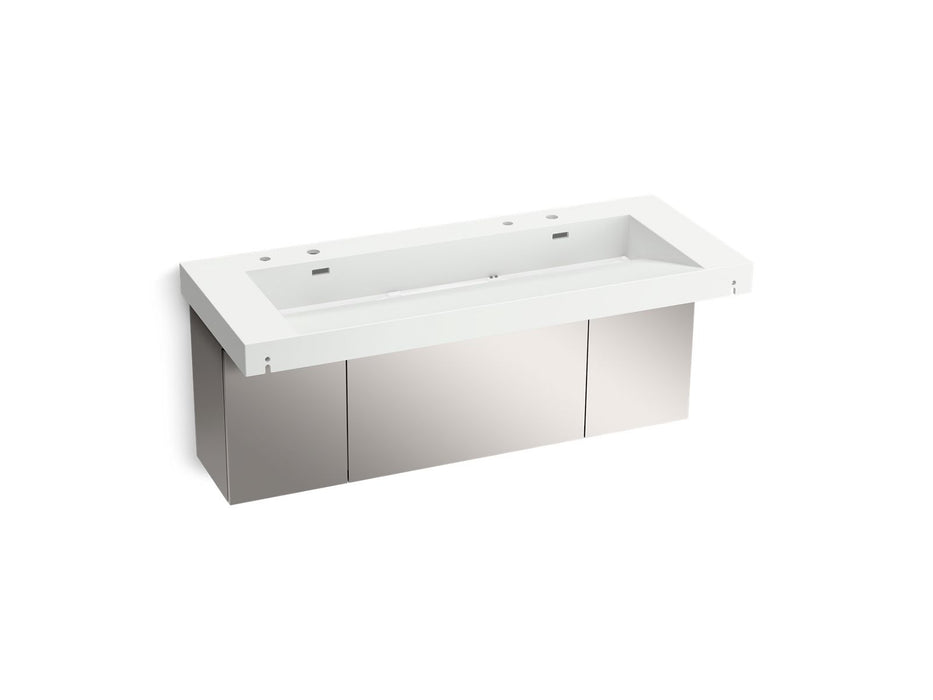 KOHLER K-81032-BSS Constellation 60" wall-mount trough lavatory system