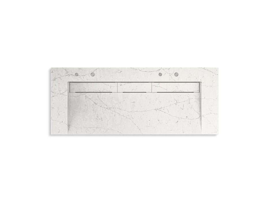 KOHLER K-81032-BSS Constellation 60" wall-mount trough lavatory system